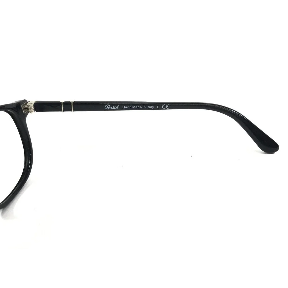 Persol Eyeglasses Frames 3019-S 95/31 Shiny Black Square Full Rim 52-18-140